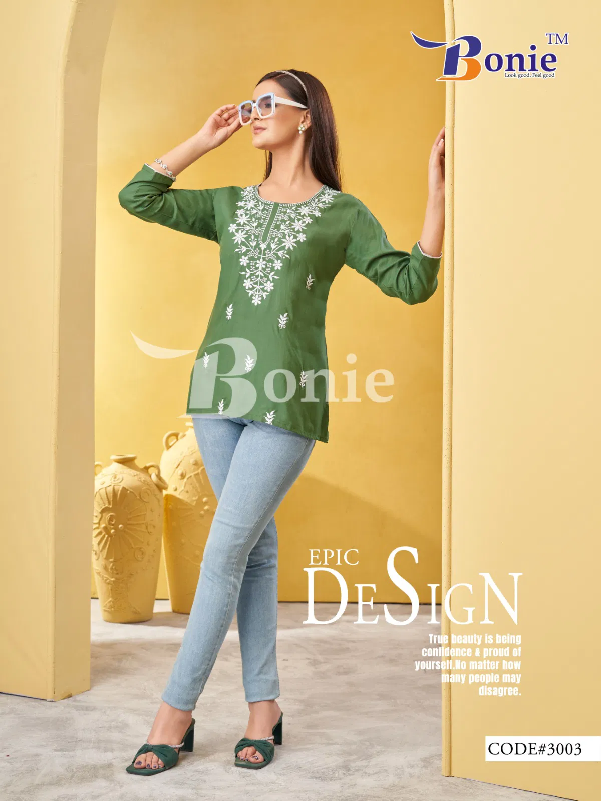 Aisha Vol 3 By Bonie Rayon Lucknowi Short Top Wholesale Online